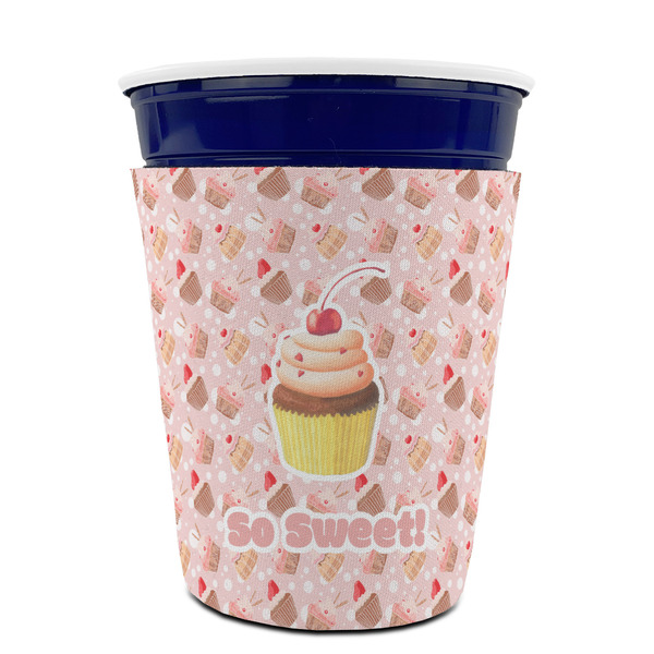 Sweet Cupcakes Party Cup Sleeves - without bottom - FRONT (on cup)