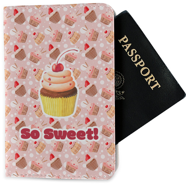 Custom Sweet Cupcakes Passport Holder - Fabric w/ Name or Text