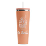 Sweet Cupcakes RTIC Everyday Tumbler with Straw - 28oz - Peach - Single-Sided (Personalized)
