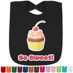 Sweet Cupcakes Cotton Baby Bib (Personalized)