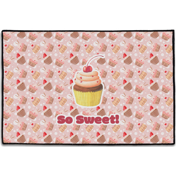 Sweet Cupcakes Personalized Door Mat - 36x24 (APPROVAL)