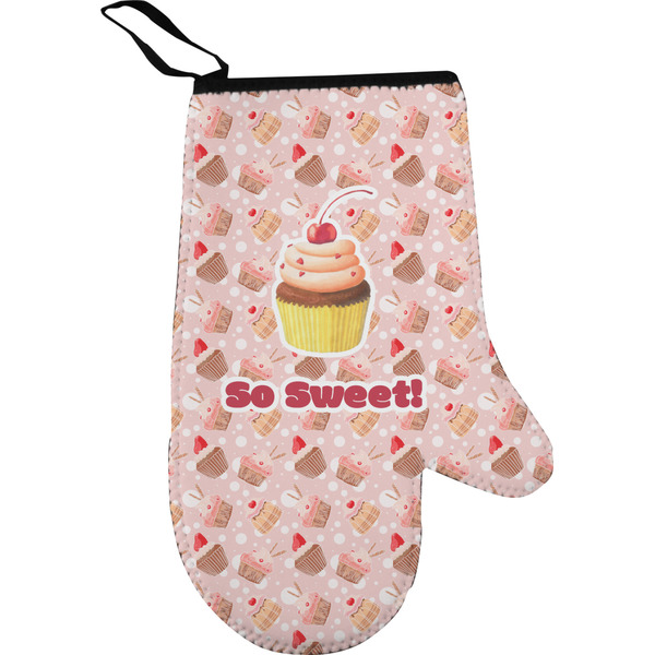 Custom Sweet Cupcakes Right Oven Mitt w/ Name or Text