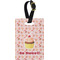 Sweet Cupcakes Plastic Luggage Tag - Rectangular w/ Name or Text