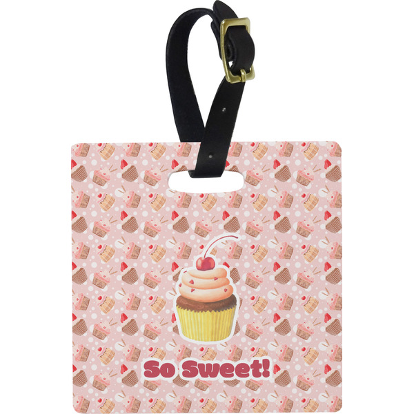 Sweet Cupcakes Personalized Square Luggage Tag