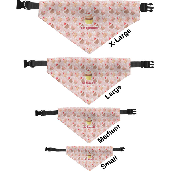 Sweet Cupcakes Pet Bandana Sizes