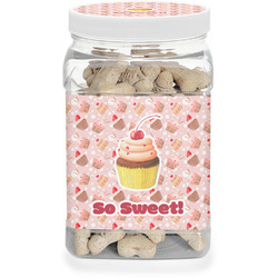 Sweet Cupcakes Dog Treat Jar w/ Name or Text