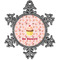 Sweet Cupcakes Vintage Snowflake Ornament (Personalized)