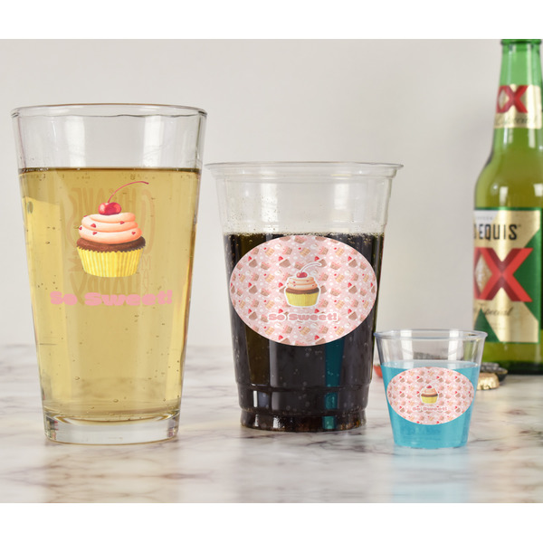 Sweet Cupcakes Pint Glass - Two Content - In Context