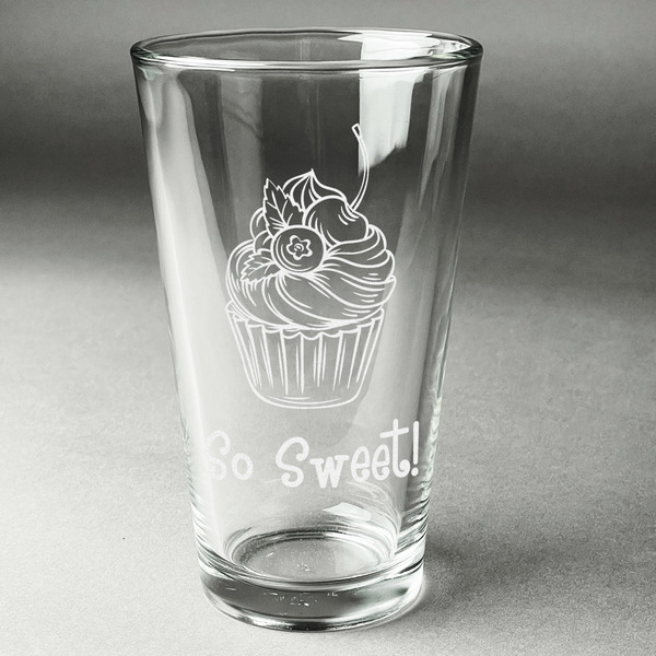 Custom Sweet Cupcakes Pint Glass - Engraved (Single) (Personalized)
