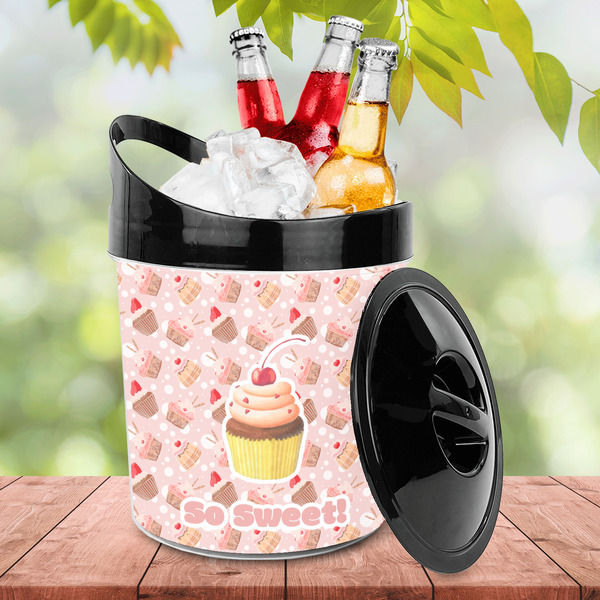 Sweet Cupcakes Plastic Ice Bucket - LIFESTYLE