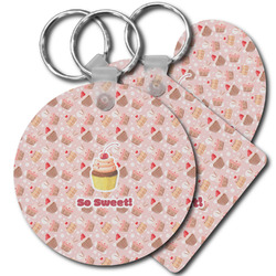 Sweet Cupcakes Plastic Keychain (Personalized)
