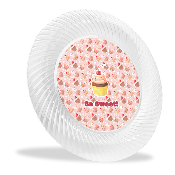 Custom Sweet Cupcakes Plastic Party Dinner Plates - 10" (Personalized)