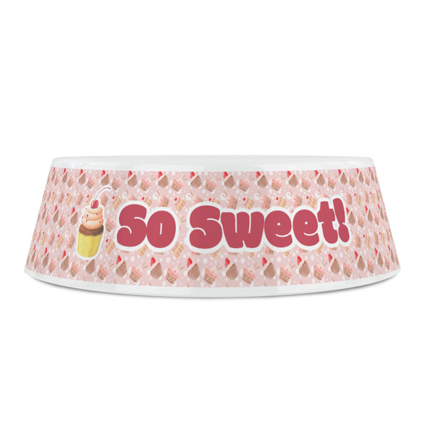 Sweet Cupcakes Plastic Pet Bowls - Small - FRONT