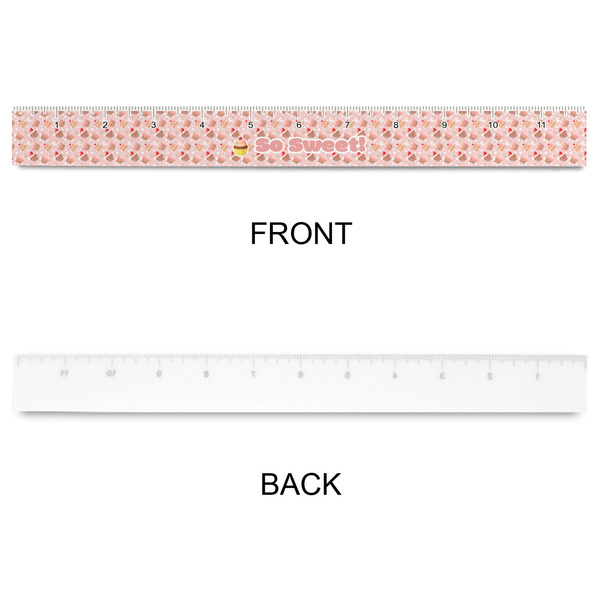 Sweet Cupcakes Plastic Ruler - 12" - APPROVAL