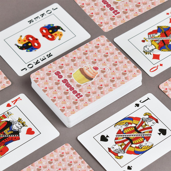Sweet Cupcakes Playing Cards - Front & Back View