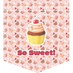 Sweet Cupcakes Iron On Faux Pocket w/ Name or Text