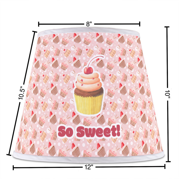 Sweet Cupcakes Poly Film Empire Lampshade - Dimensions