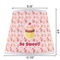 Sweet Cupcakes Poly Film Empire Lampshade - Dimensions