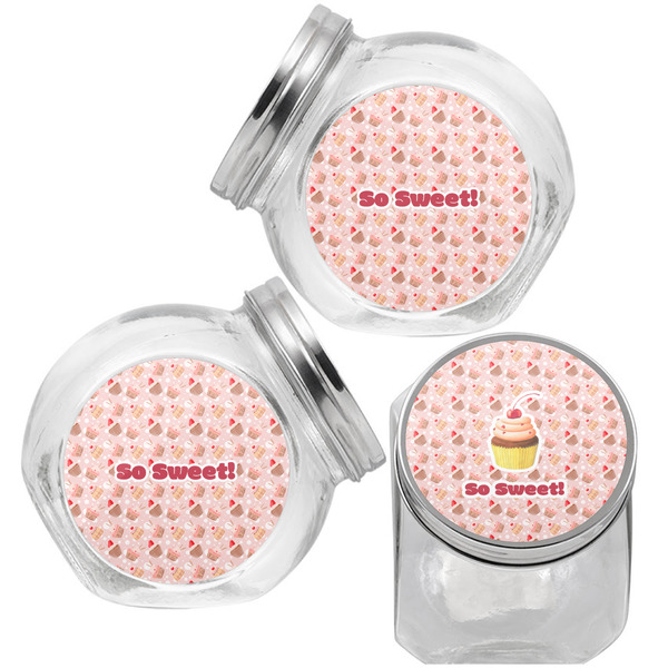 Sweet Cupcakes Puppy Treat Jar - Top Left Right