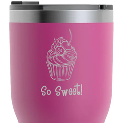 Sweet Cupcakes RTIC Tumbler - Magenta - Laser Engraved - Double-Sided (Personalized)