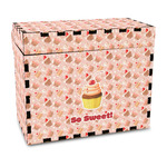 Sweet Cupcakes Wood Recipe Box - Full Color Print (Personalized)