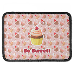 Sweet Cupcakes Iron On Rectangle Patch w/ Name or Text