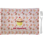 Sweet Cupcakes Glass Rectangular Appetizer / Dessert Plate w/ Name or Text