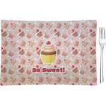 Sweet Cupcakes Glass Rectangular Appetizer / Dessert Plate w/ Name or Text