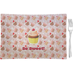 Sweet Cupcakes Rectangular Glass Appetizer / Dessert Plate - Single or Set (Personalized)