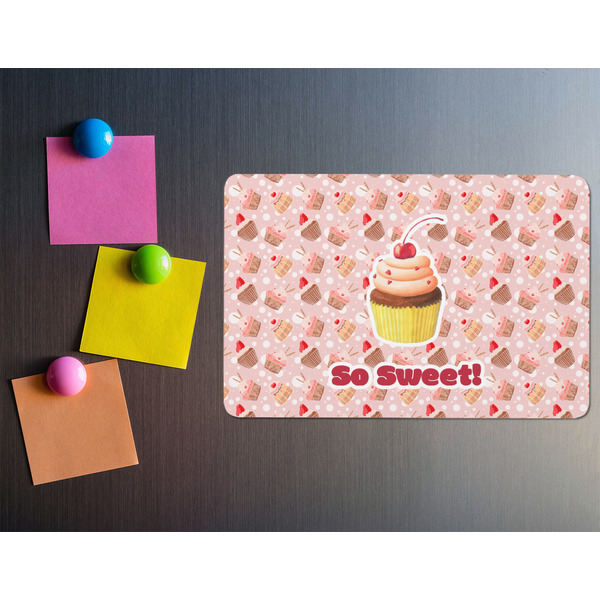 Sweet Cupcakes Rectangular Fridge Magnet - LIFESTYLE