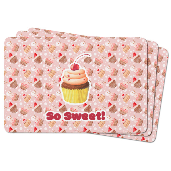 Sweet Cupcakes Rectangular Fridge Magnet - THREE