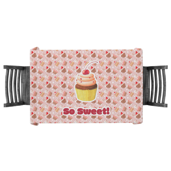 Custom Sweet Cupcakes Tablecloth - 58"x58" w/ Name or Text