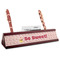Sweet Cupcakes Red Mahogany Nameplates with Business Card Holder - Angle