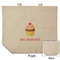 Sweet Cupcakes Reusable Cotton Grocery Bag - Front & Back View