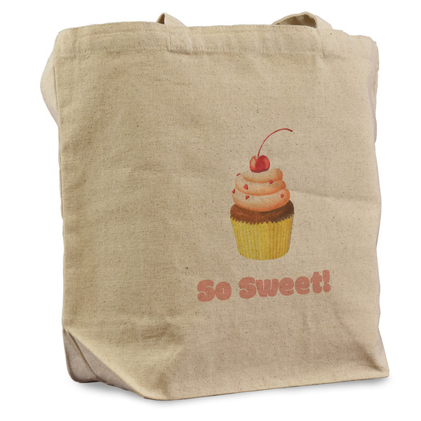 Custom Sweet Cupcakes Reusable Cotton Grocery Bag - Single (Personalized)