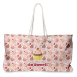 Sweet Cupcakes Large Tote Bag with Rope Handles (Personalized)