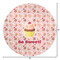 Sweet Cupcakes Round Area Rug - Size