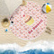 Sweet Cupcakes Round Beach Towel Lifestyle