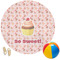 Sweet Cupcakes Round Beach Towel (Personalized)