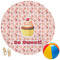 Sweet Cupcakes Round Beach Towel (Personalized)