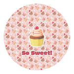 Sweet Cupcakes Round Decal - Medium (Personalized)