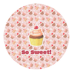 Sweet Cupcakes Round Decal (Personalized)