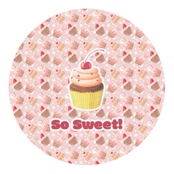 Custom Sweet Cupcakes Round Decal - Medium (Personalized)