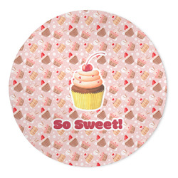 Sweet Cupcakes 5' Round Indoor Area Rug (Personalized)