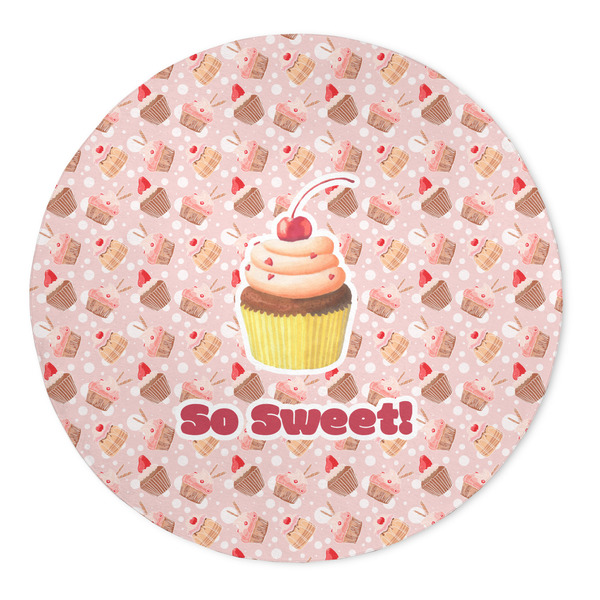 Custom Sweet Cupcakes 5' Round Indoor Area Rug (Personalized)
