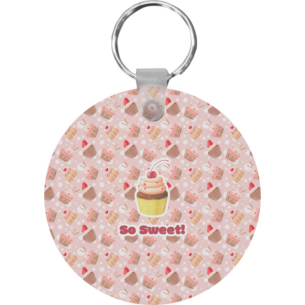 Sweet Cupcakes Round Keychain (Personalized)