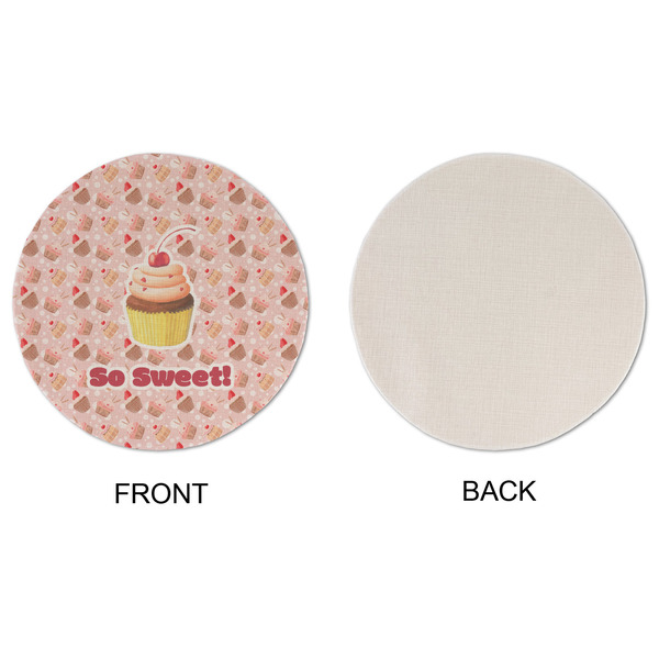 Sweet Cupcakes Round Linen Placemats - APPROVAL (single sided)