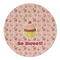 Sweet Cupcakes Round Linen Placemats - FRONT (Double Sided)