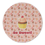 Sweet Cupcakes Round Linen Placemat - Single Sided (Personalized)