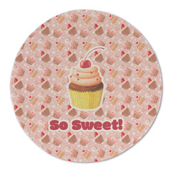 Sweet Cupcakes Round Linen Placemat (Personalized)